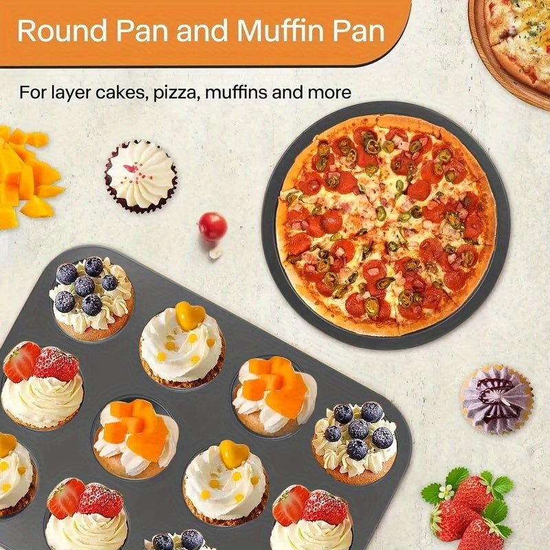 10pc Commercial Grade Baking Pan Set Kitchen Essentials Black - Blu Lotus Boutique