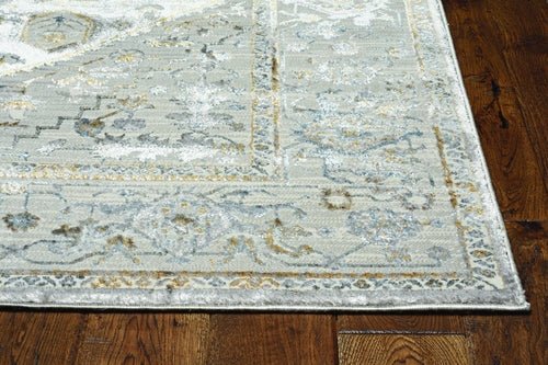 118 X 158 Grey Polyester Rug - Blu Lotus Boutique