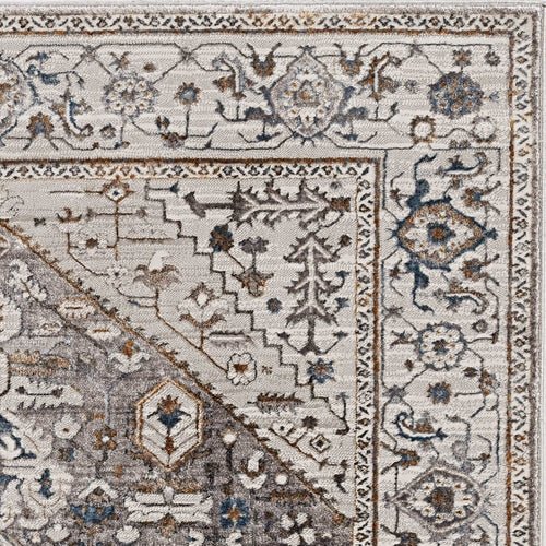 118 X 158 Grey Polyester Rug - Blu Lotus Boutique