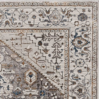 118 X 158 Grey Polyester Rug - Blu Lotus Boutique