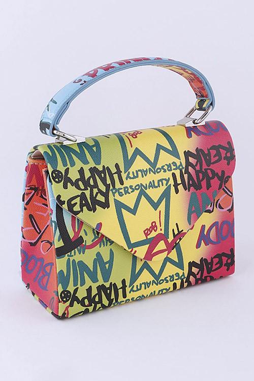 Graffiti Boxy Swing Bag - Blu Lotus Boutique