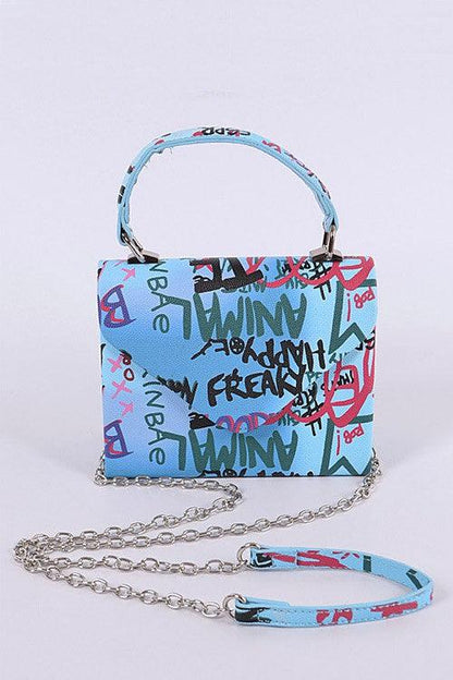 Graffiti Boxy Swing Bag - Blu Lotus Boutique