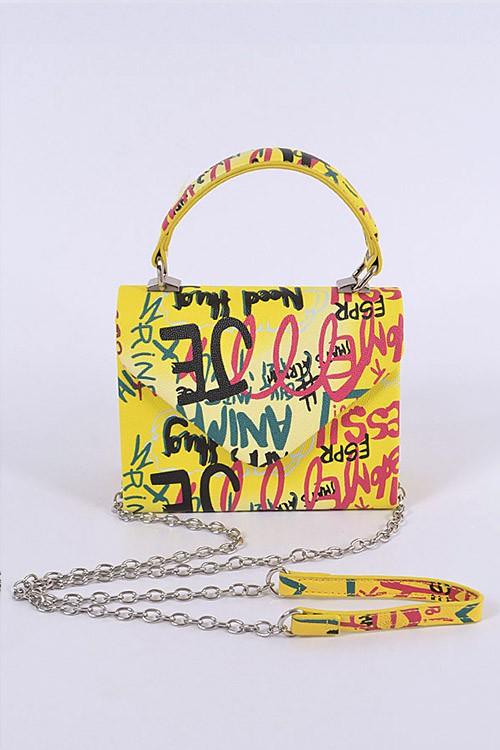 Graffiti Boxy Swing Bag - Blu Lotus Boutique