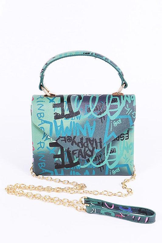 Graffiti Boxy Swing Bag - Blu Lotus Boutique