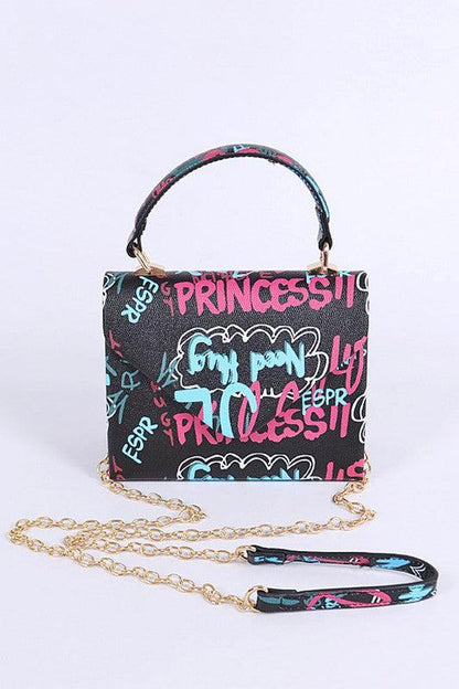 Graffiti Boxy Swing Bag - Blu Lotus Boutique