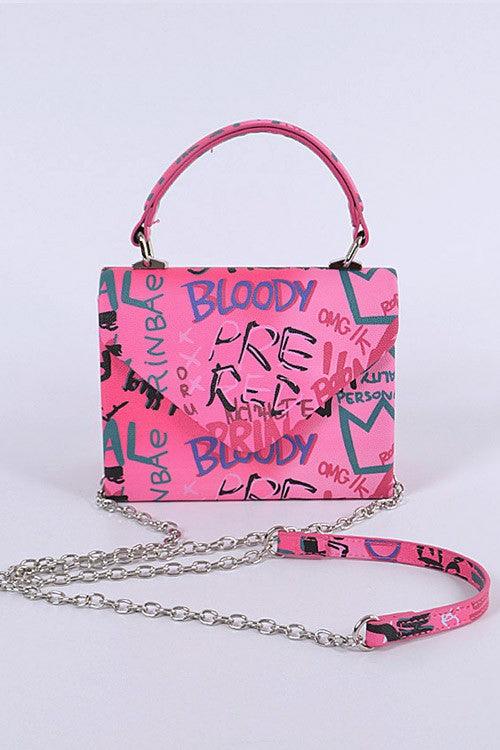 Graffiti Boxy Swing Bag - Blu Lotus Boutique