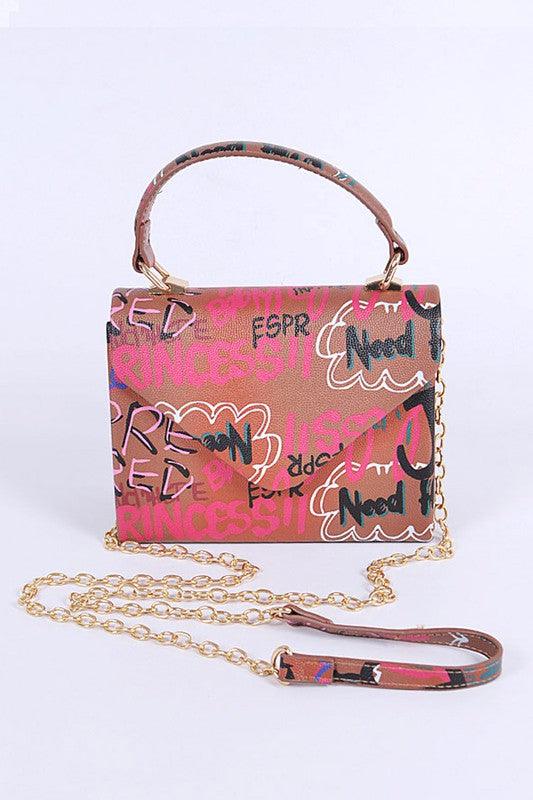 Graffiti Boxy Swing Bag - Blu Lotus Boutique