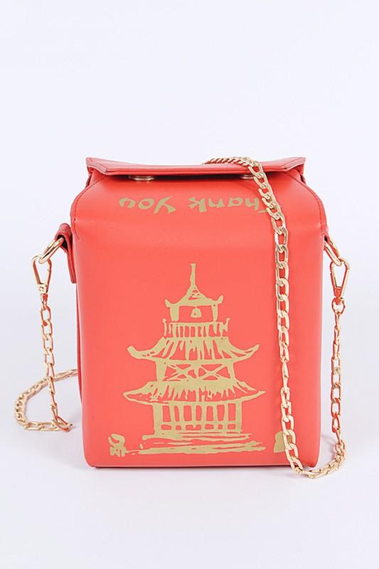 Chinese Take Out Box Fashion Clutch - Blu Lotus Boutique