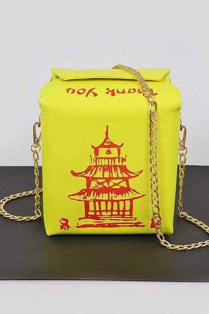 Chinese Take Out Box Fashion Clutch - Blu Lotus Boutique