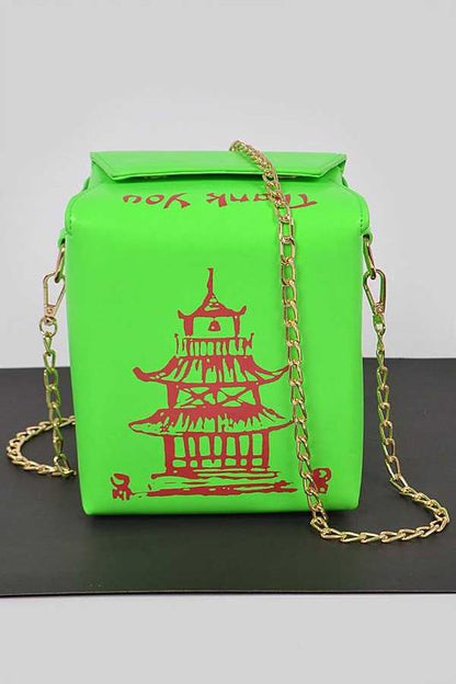 Chinese Take Out Box Fashion Clutch - Blu Lotus Boutique