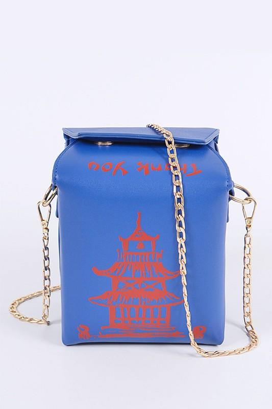 Chinese Take Out Box Fashion Clutch - Blu Lotus Boutique