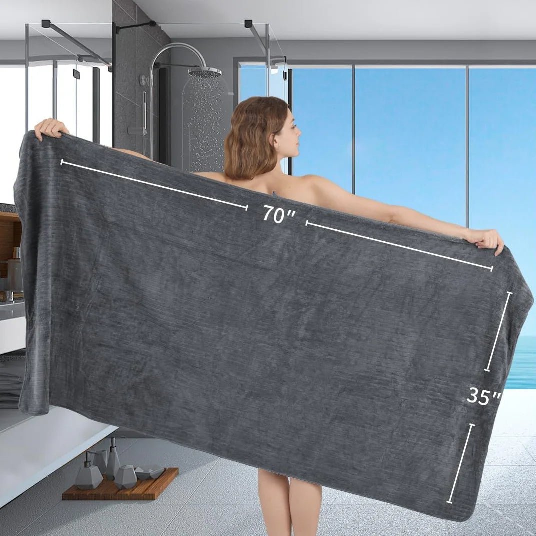 1/4 Pack Oversized Bath Towels Set - 35"x70"Extra Large Microfiber XL Bath Sheets, Grade Bath Towels for Home, Family, or Gift - Blu Lotus Boutique