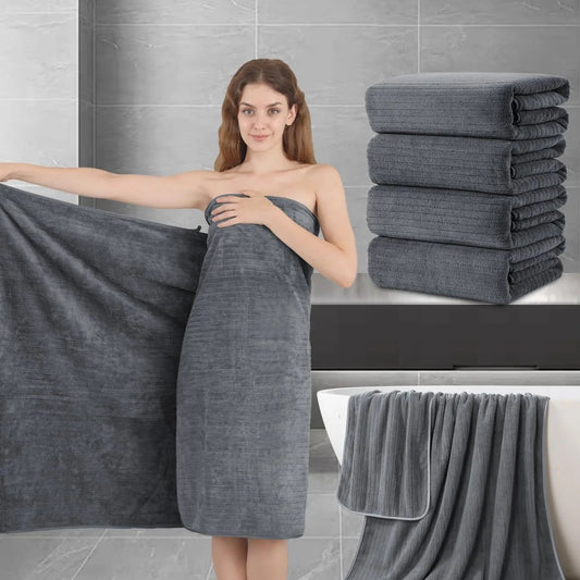 1/4 Pack Oversized Bath Towels Set - 35"x70"Extra Large Microfiber XL Bath Sheets, Grade Bath Towels for Home, Family, or Gift - Blu Lotus Boutique