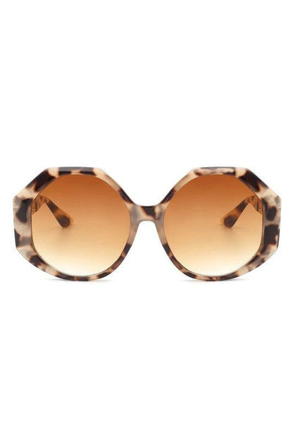 Round Circle Geometric Fashion Oversize Sunglasses - Blu Lotus Boutique