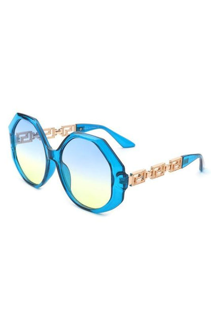 Round Circle Geometric Fashion Oversize Sunglasses - Blu Lotus Boutique