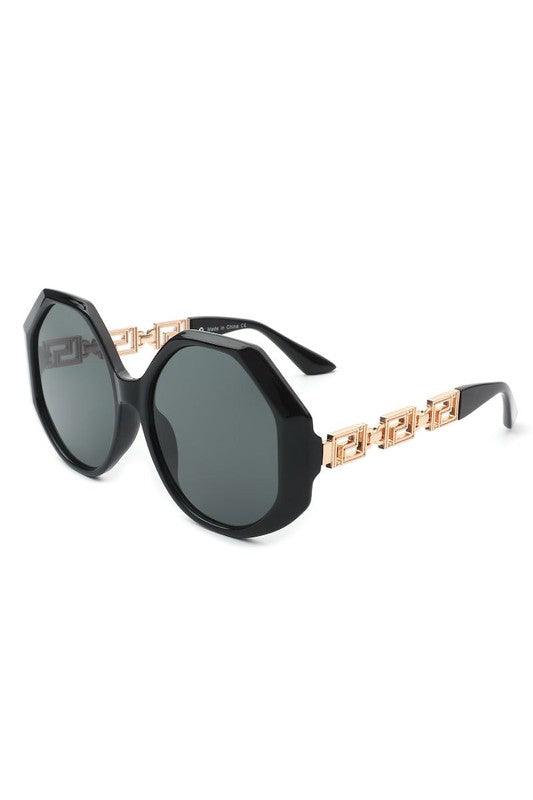 Round Circle Geometric Fashion Oversize Sunglasses - Blu Lotus Boutique