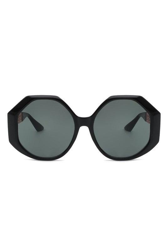 Round Circle Geometric Fashion Oversize Sunglasses - Blu Lotus Boutique