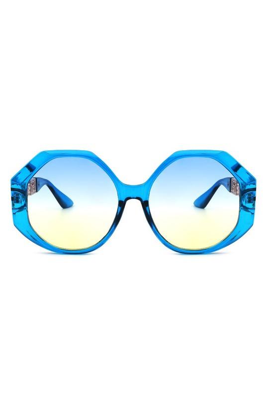 Round Circle Geometric Fashion Oversize Sunglasses - Blu Lotus Boutique