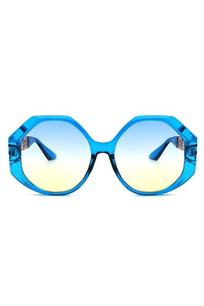 Round Circle Geometric Fashion Oversize Sunglasses - Blu Lotus Boutique