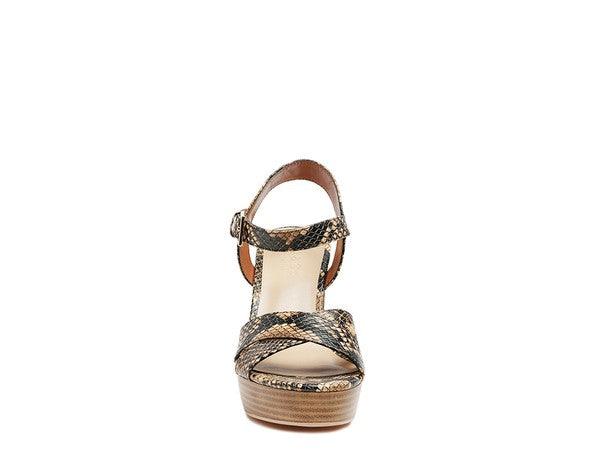 RAG&CO CHYPRE HIGH HEELED BLOCK SANDAL IN TAN - Blu Lotus Boutique