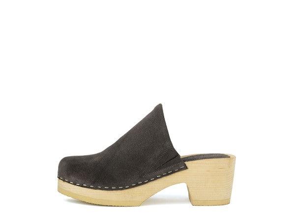 RAG & CO DARCIE TAUPE SUEDE CLOGS - Blu Lotus Boutique