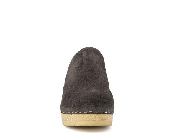 RAG & CO DARCIE TAUPE SUEDE CLOGS - Blu Lotus Boutique