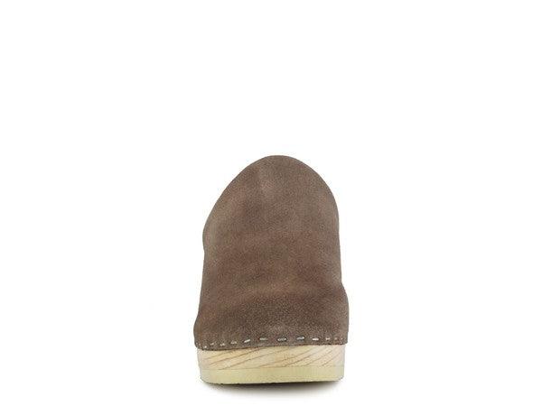 RAG & CO DARCIE TAUPE SUEDE CLOGS - Blu Lotus Boutique