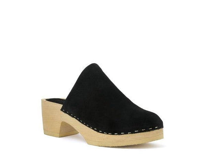 RAG & CO DARCIE TAUPE SUEDE CLOGS - Blu Lotus Boutique