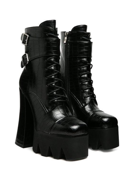 Stomper Combat Boot - Blu Lotus Boutique