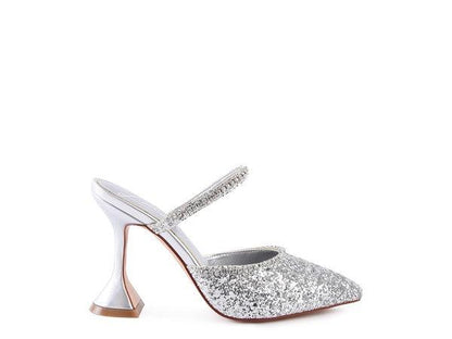 IRIS Glitter Spool Heel Sandal - Blu Lotus Boutique