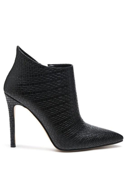 LOLITA WOVEN TEXTURE STILETTO BOOT - Blu Lotus Boutique