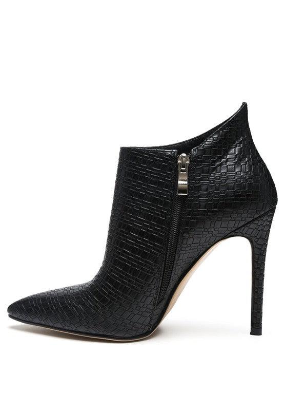 LOLITA WOVEN TEXTURE STILETTO BOOT - Blu Lotus Boutique