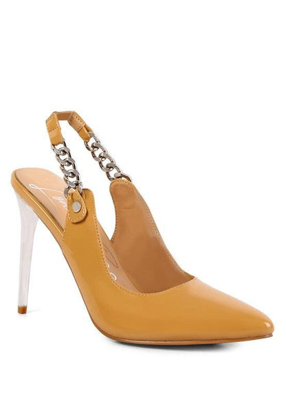 COVETED HIGH HEELED SLING BACK SANDAL