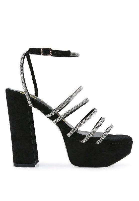 Tricks High Block Heel Sandals - Blu Lotus Boutique