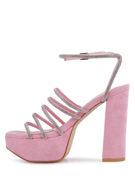 Tricks High Block Heel Sandals - Blu Lotus Boutique