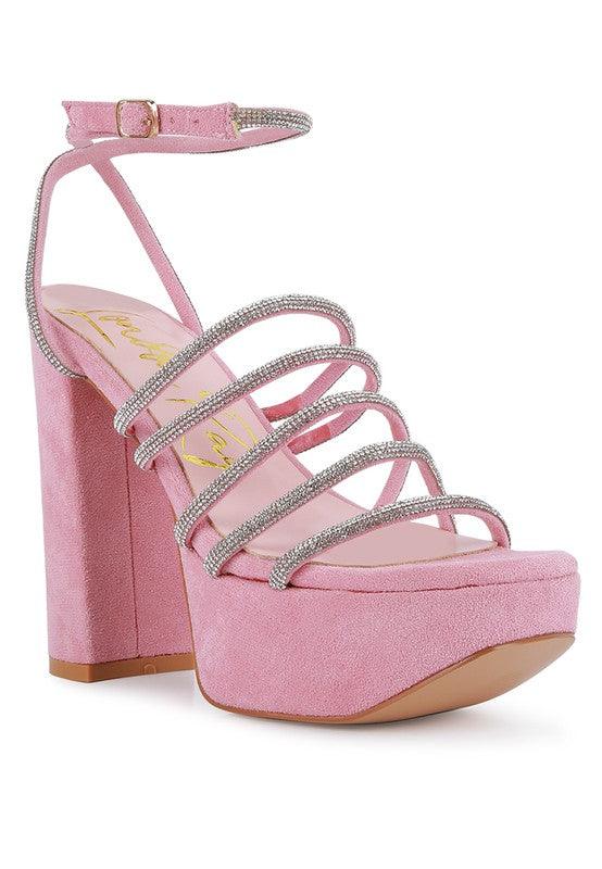 Tricks High Block Heel Sandals - Blu Lotus Boutique