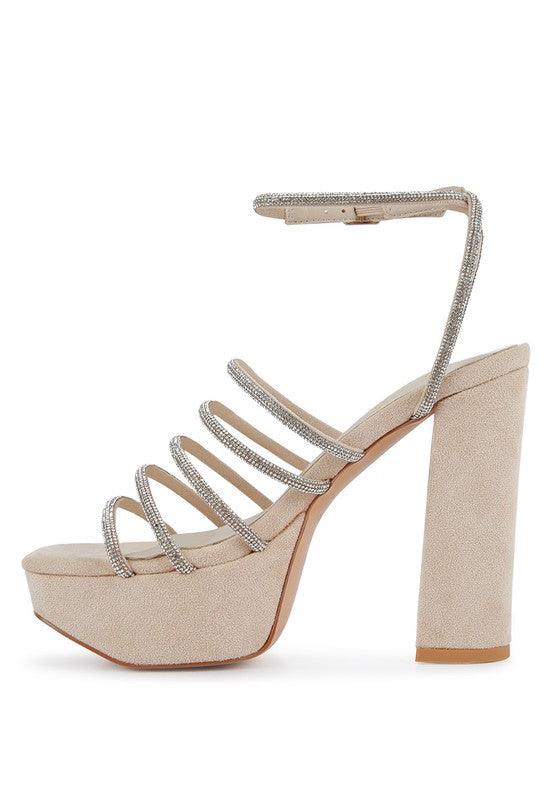 Tricks High Block Heel Sandals - Blu Lotus Boutique