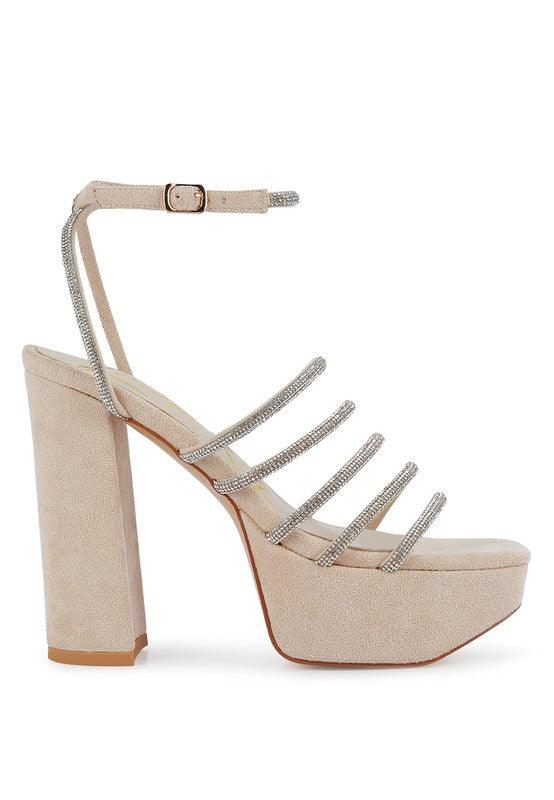 Tricks High Block Heel Sandals - Blu Lotus Boutique