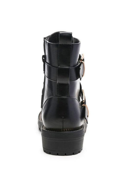 BILLY ATTA GIRL METAL CHAIN DETAIL BIKE BOOT - Blu Lotus Boutique