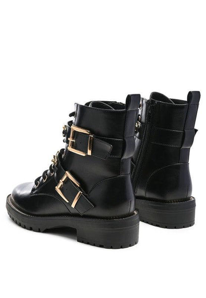 BILLY ATTA GIRL METAL CHAIN DETAIL BIKE BOOT - Blu Lotus Boutique