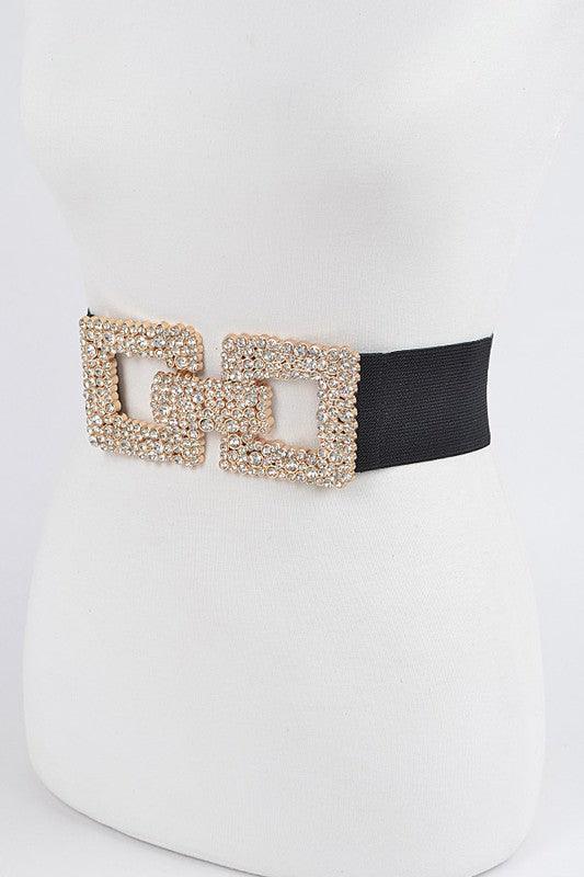 Crystal Buckle Elastic Belt - Blu Lotus Boutique