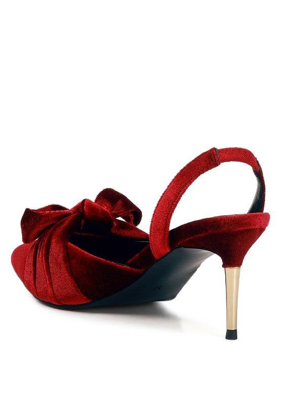 Mayfair Velvet High Heel Mule Sandals - Blu Lotus Boutique