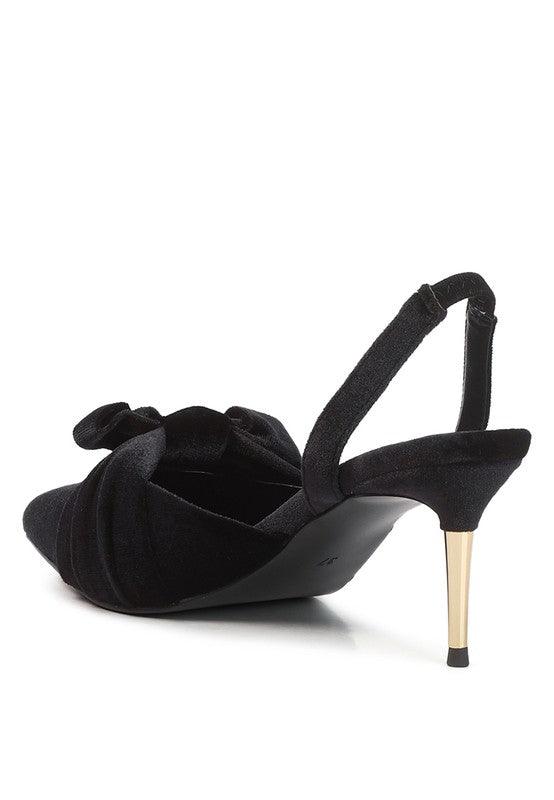 Mayfair Velvet High Heel Mule Sandals - Blu Lotus Boutique