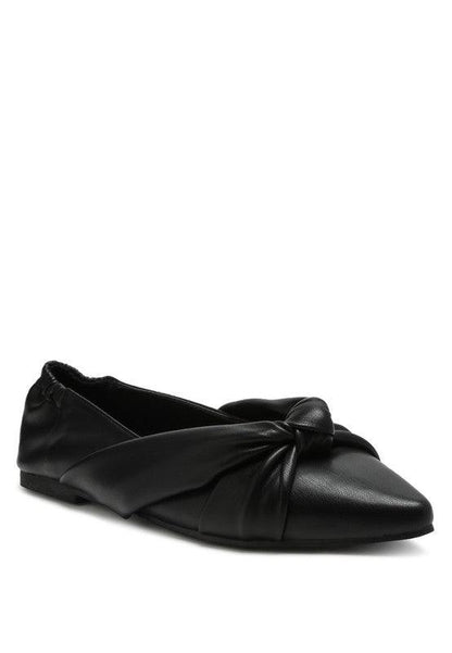 Norma Knot Detail Elasticated Ballet Flats