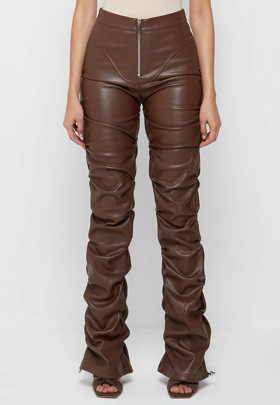 SEXY PU LEATHER PANTS - Blu Lotus Boutique