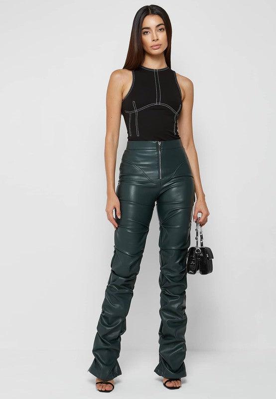 SEXY PU LEATHER PANTS - Blu Lotus Boutique