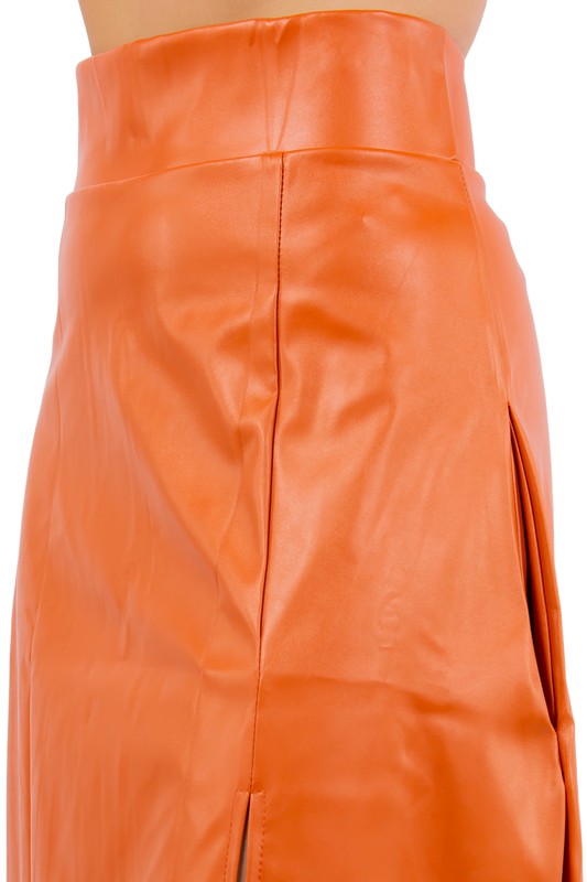 PU LEATHER SKIRT