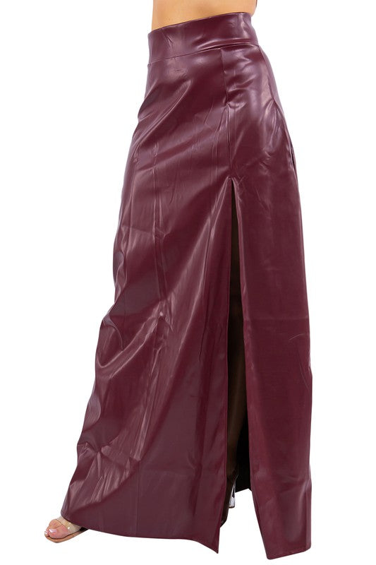 LEATHER PU SKIRT