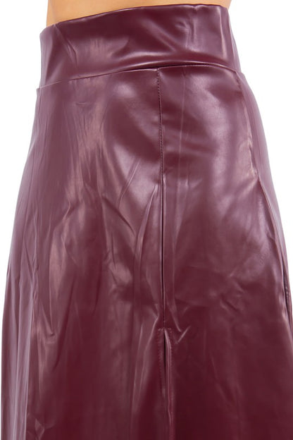 LEATHER PU SKIRT