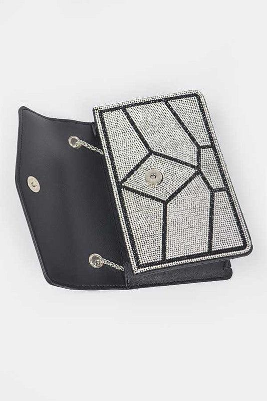 Rhinestone Iconic Crossbody Shoulder Bag - Blu Lotus Boutique